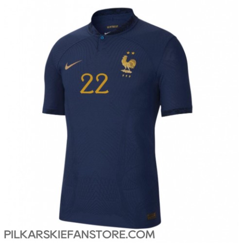 Tanie Strój piłkarski Francja Theo Hernandez #22 Koszulka Podstawowej MŚ 2022 Krótkie Rękawy